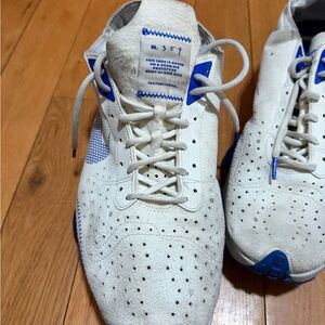 Nike White and Blue Athletic Shoes